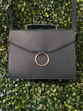 Navy Structured Crossbody Bag