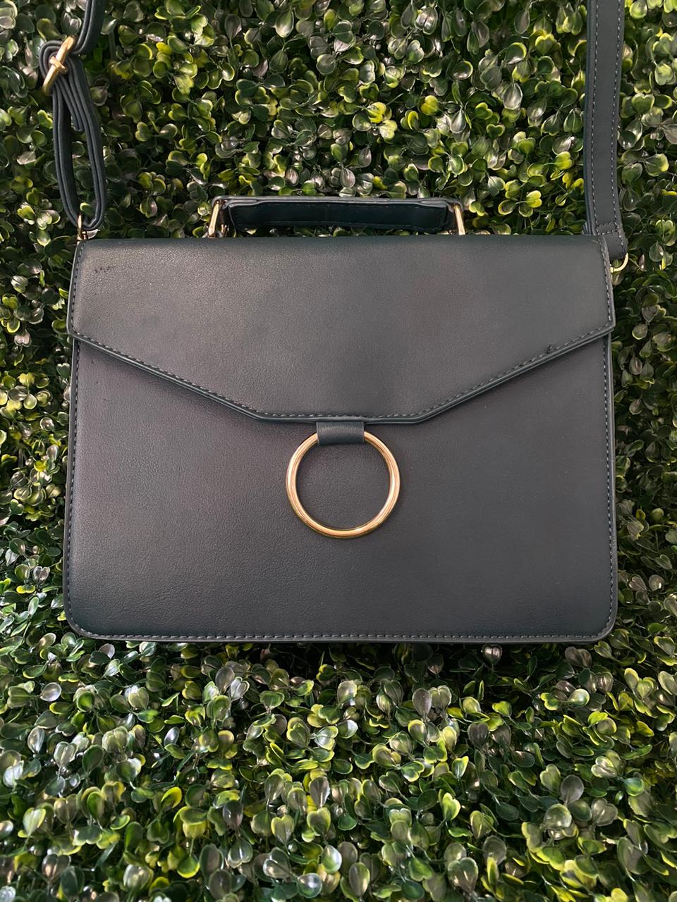 Navy Structured Crossbody Bag