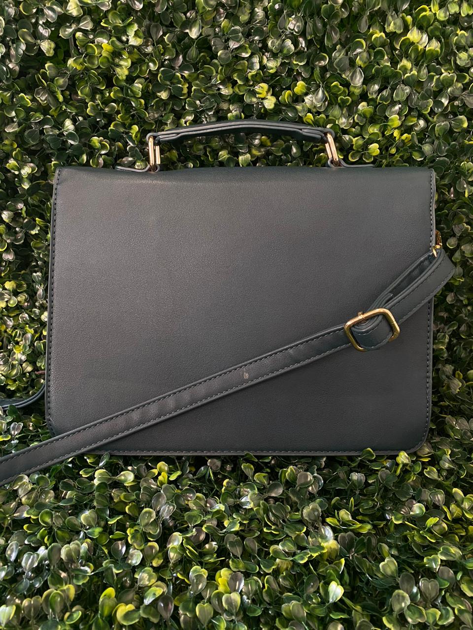 Navy Structured Crossbody Bag