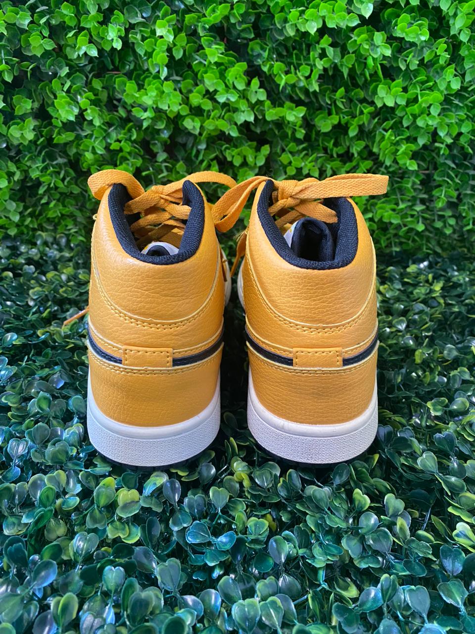 Mustard Yellow Nike Air Jordan High-Top Sneakers