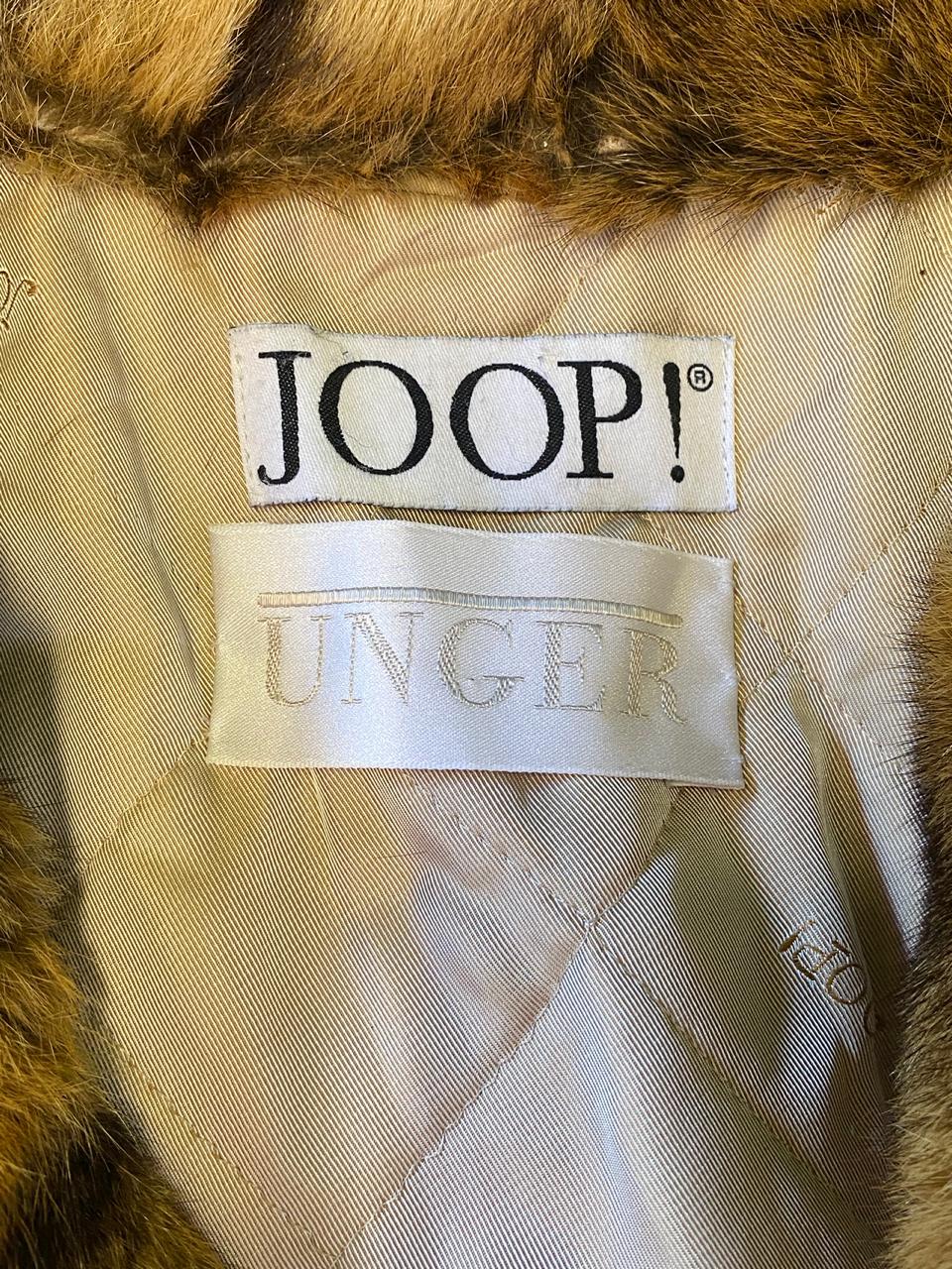 JOOP! Beige Trench Coat with Faux Fur Collar