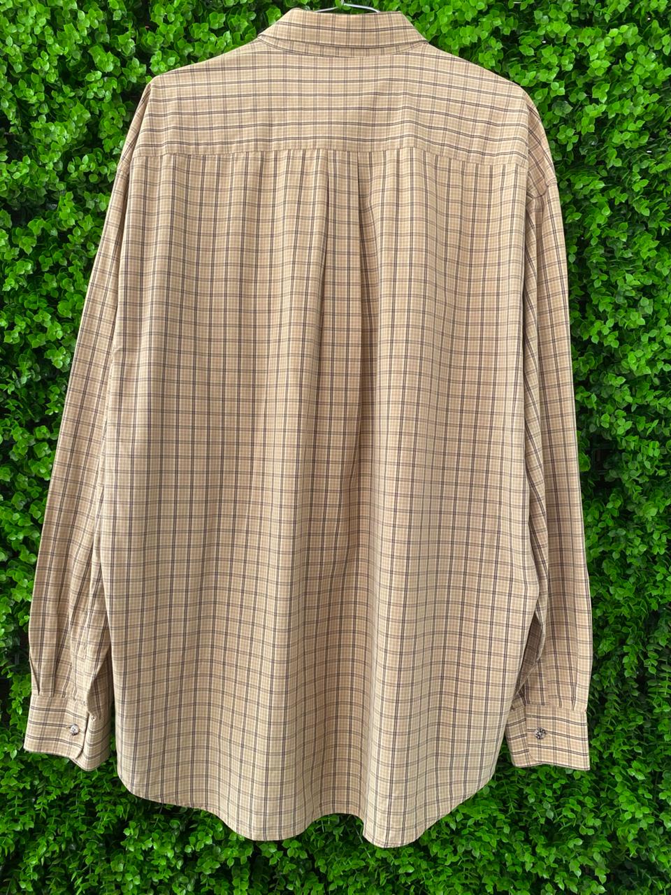 Jeep Beige Check Long-Sleeve Shirt