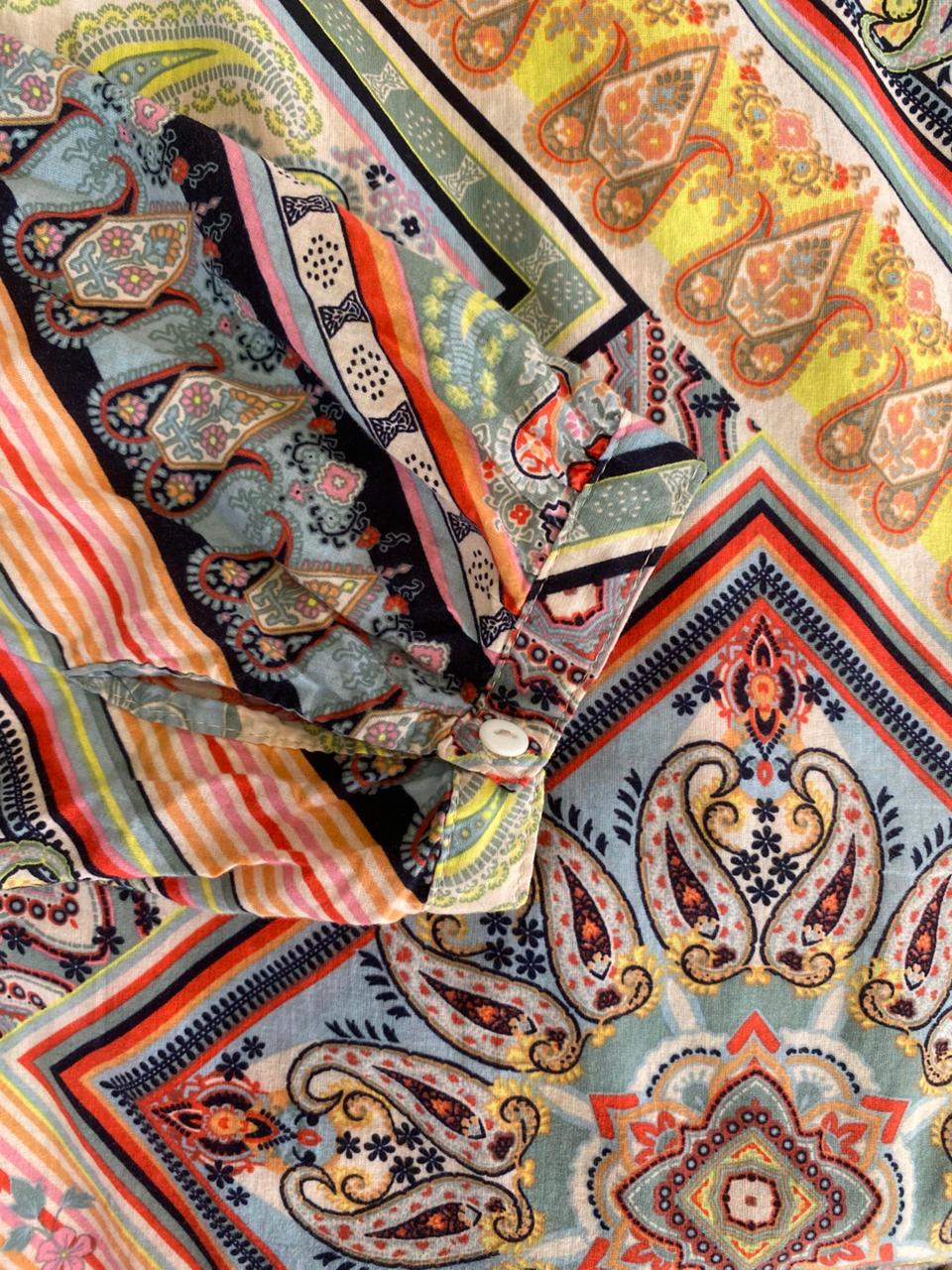 Patchwork Print Smock Dress