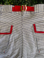 White Check Cargo Shorts