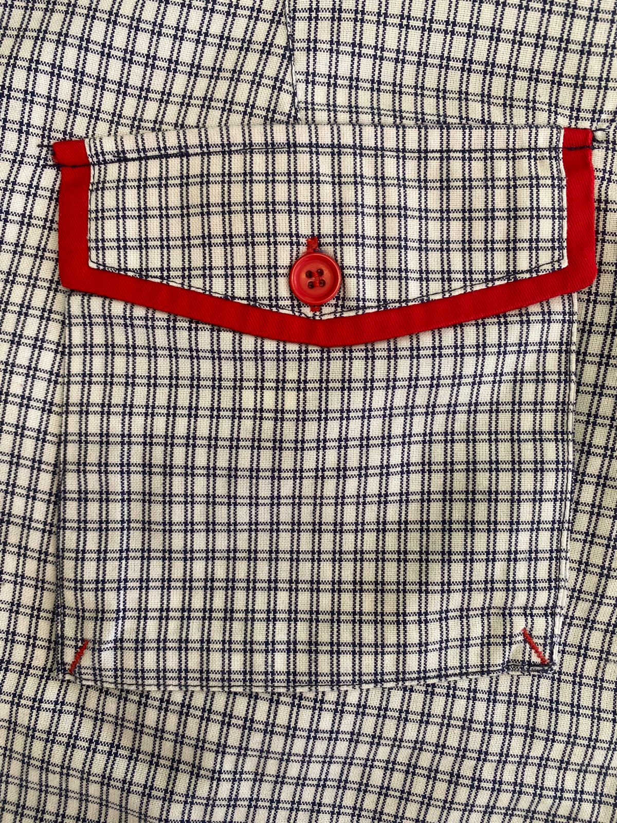 White Check Cargo Shorts