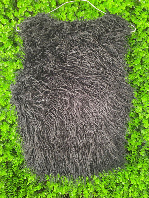 Black Faux Fur Sleeveless Vest