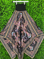 Black Paisley Handkerchief Dress