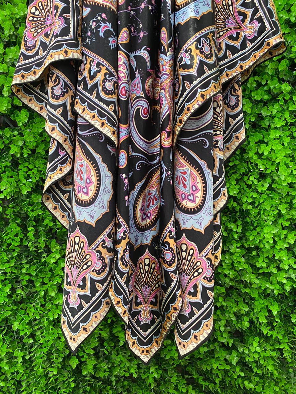 Black Paisley Handkerchief Dress