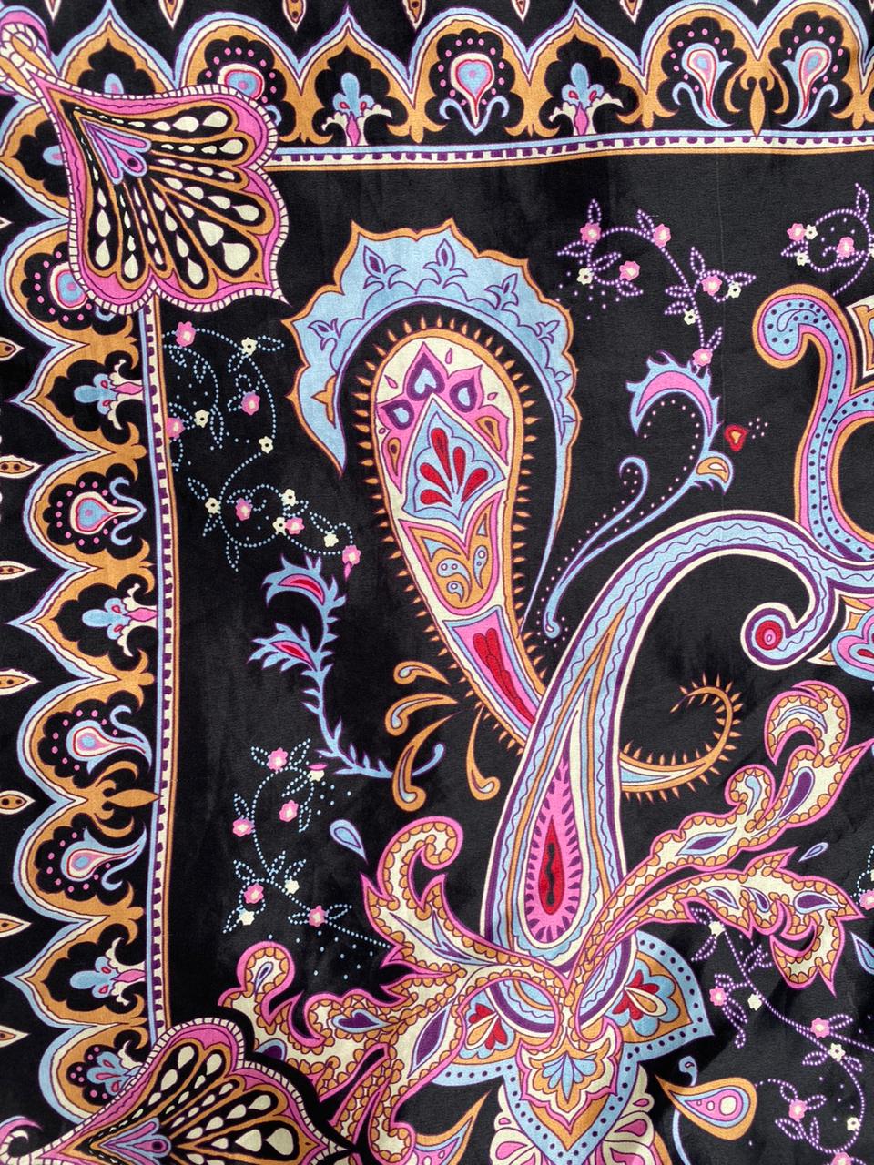 Black Paisley Handkerchief Dress