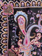 Black Paisley Handkerchief Dress