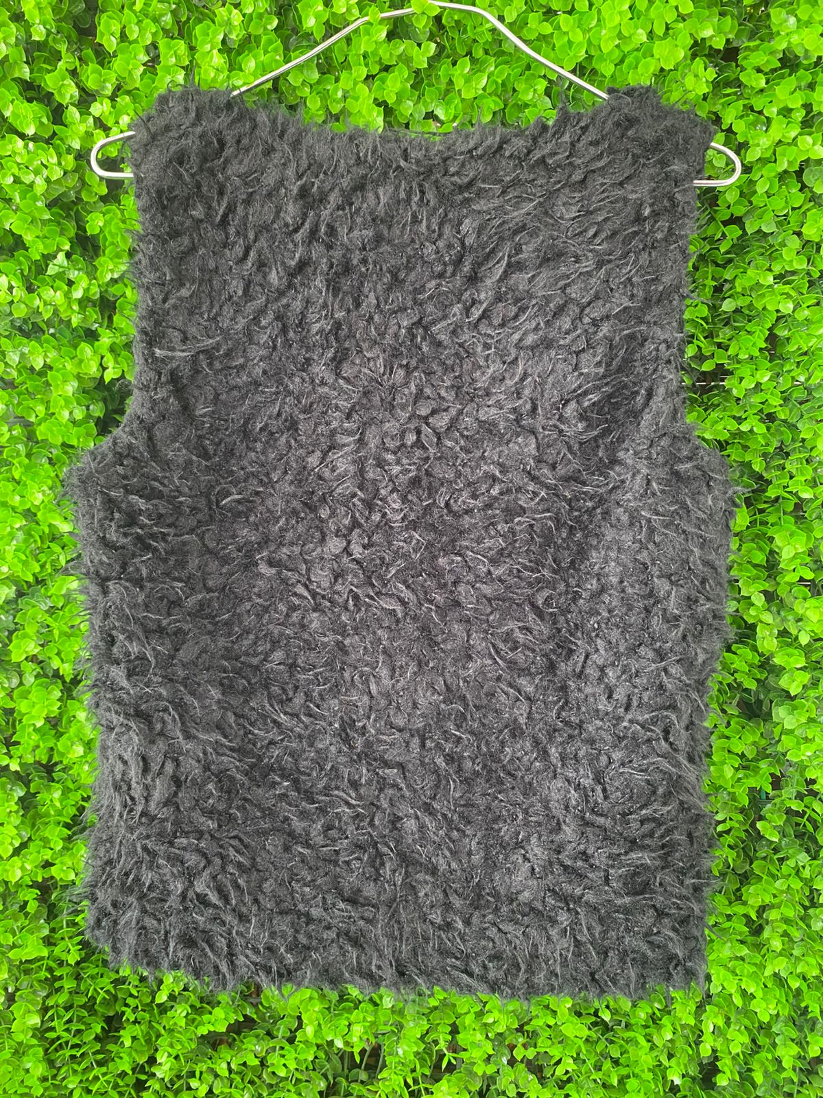 Emoi by Emonite Black Faux Fur Cropped Vest