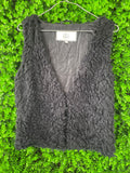 Emoi by Emonite Black Faux Fur Cropped Vest