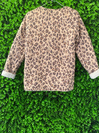 Leopard Print Reversible Sherpa-Lined Jacket