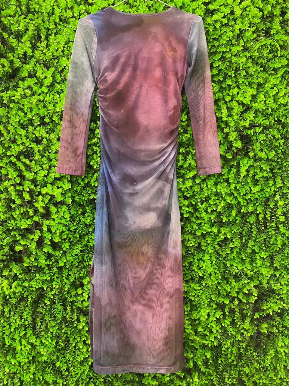 Smoky Ombre Mesh Midi Dress