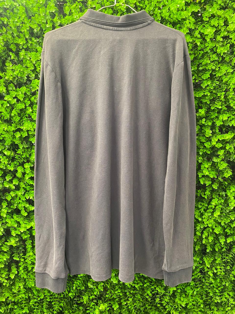Charcoal Long-Sleeve H&M Polo Top