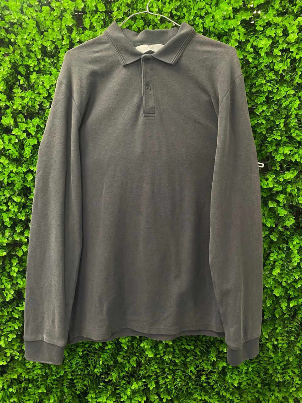 Charcoal Long-Sleeve H&M Polo Top