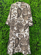 Cream Paisley Kimono with Pockets