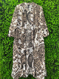 Cream Paisley Kimono with Pockets