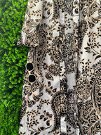 Cream Paisley Kimono with Pockets