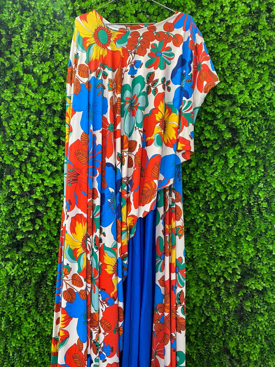 Tropical Mosaic Maxi Dress
