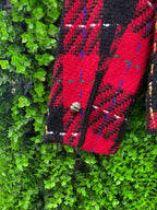 Crimson Tweed Cropped Jacket