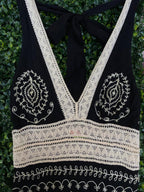 Boho Embroidered Halter Top