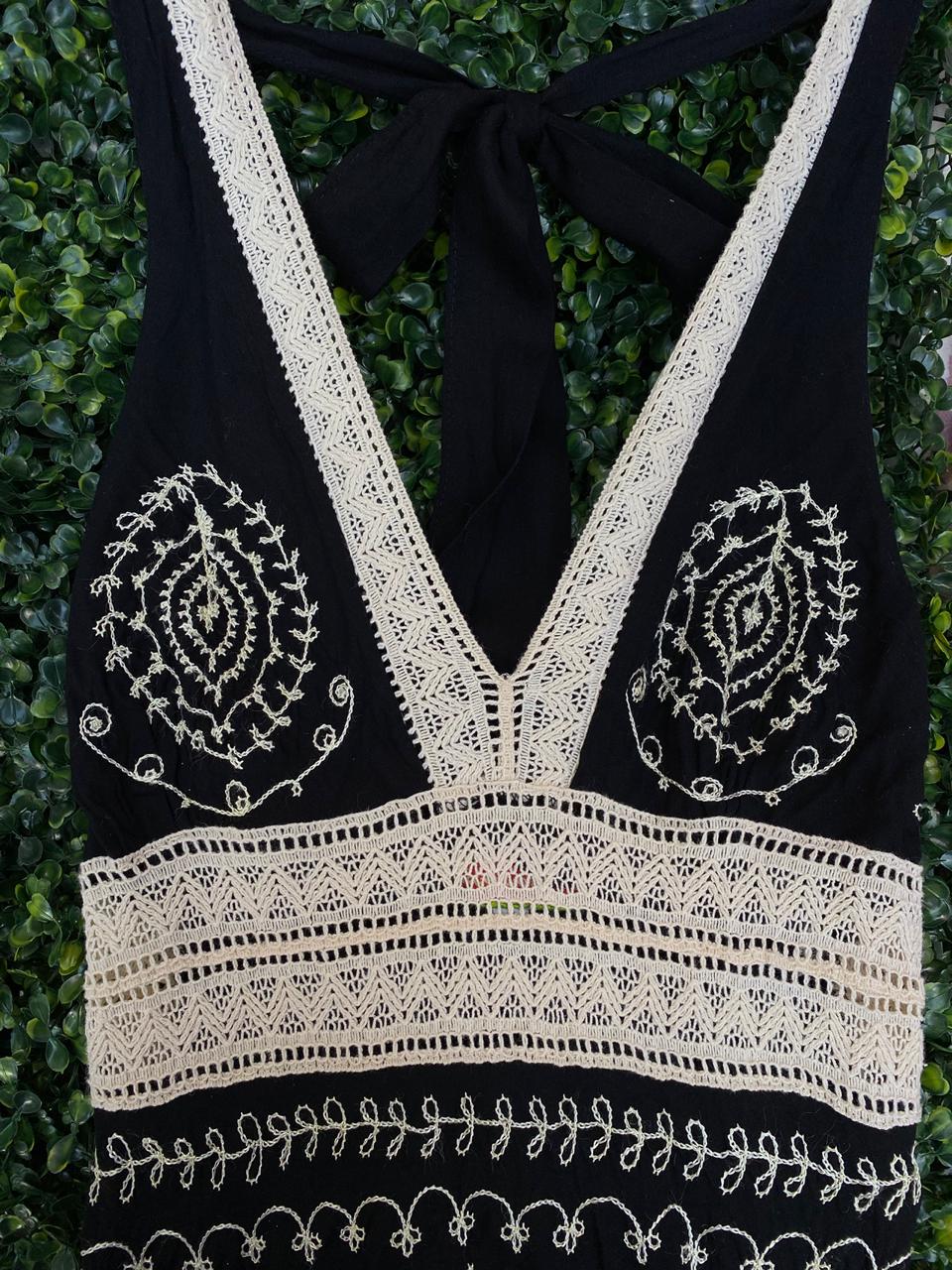 Boho Embroidered Halter Top