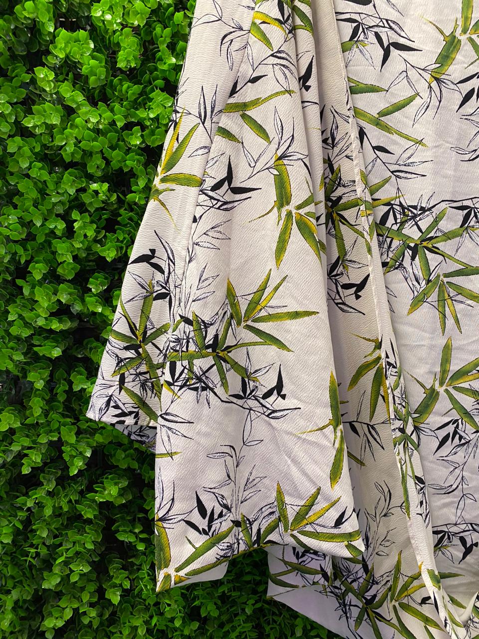 Bamboo Print Lightweight Kimono