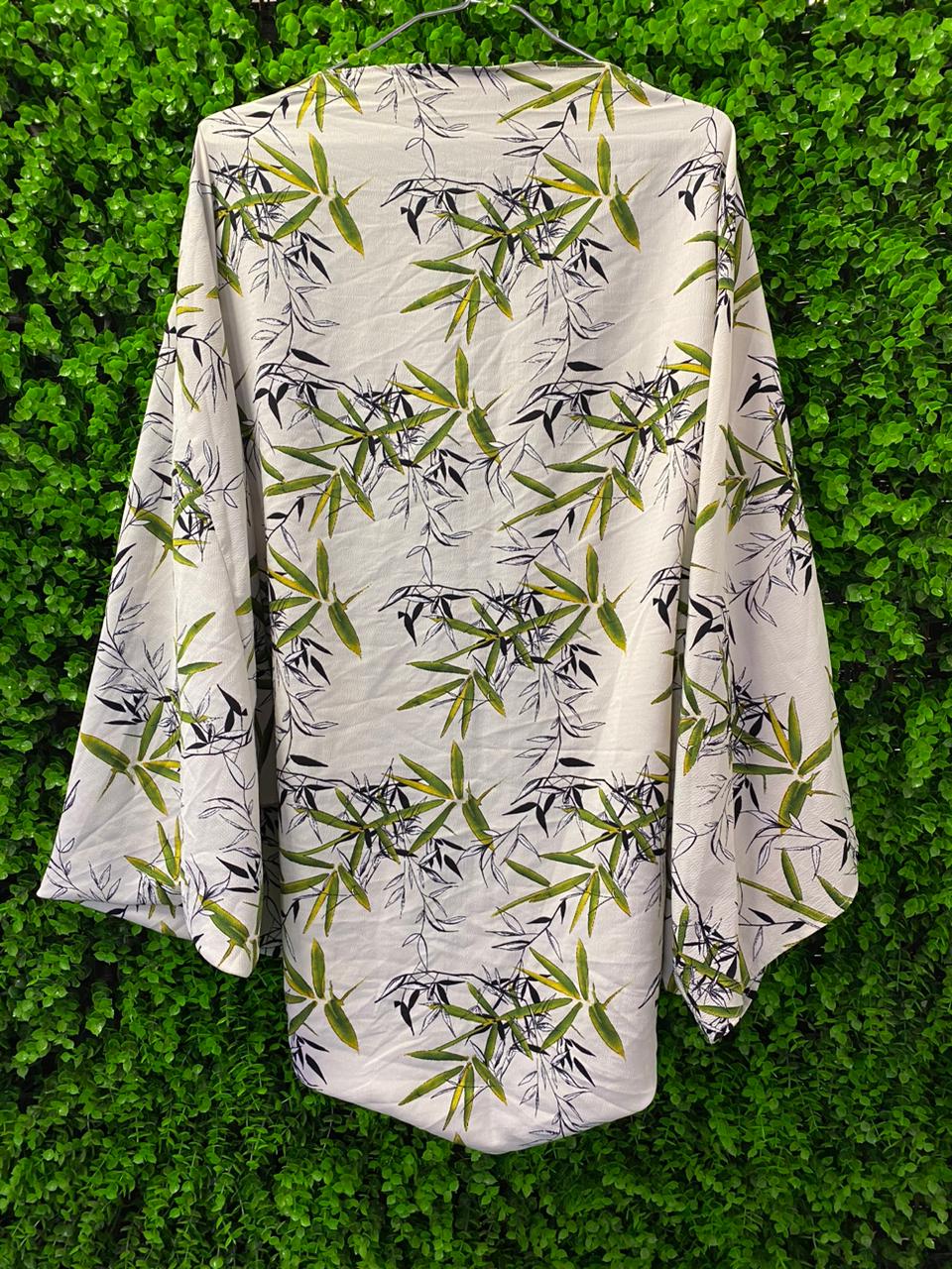 Bamboo Print Lightweight Kimono