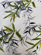 Bamboo Leaf Print Wrap Skirt