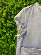 Zara Light Wash Denim Playsuit