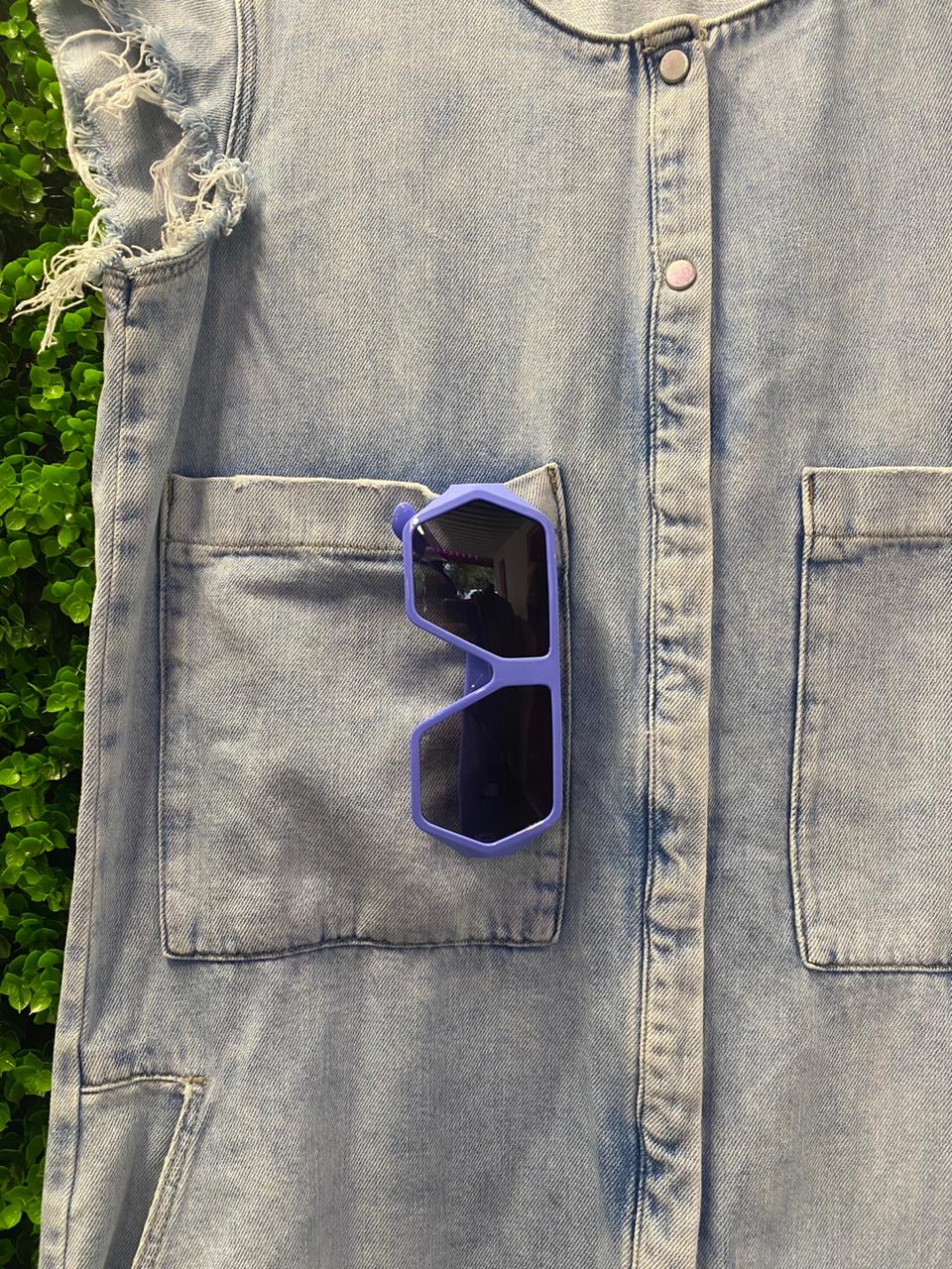 Zara Light Wash Denim Playsuit
