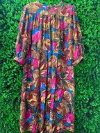Bold Floral Smock Maxi Dress