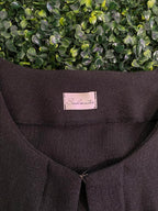 Black Sequin Trim Open Jacket with Pockets