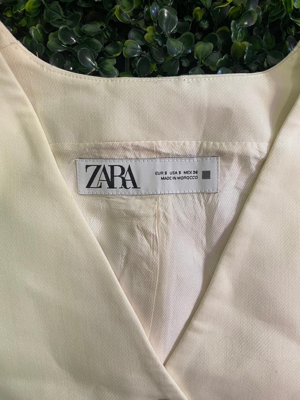 Zara Cream Tailored Waistcoat