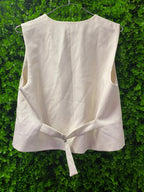 Zara Cream Tailored Waistcoat