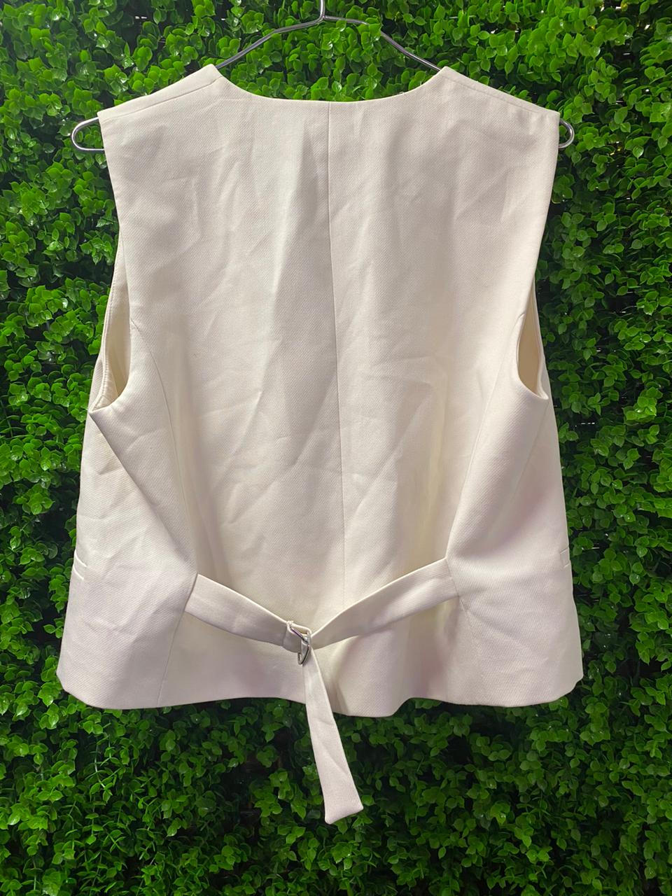 Zara Cream Tailored Waistcoat