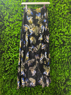 Black Tropical Print Two-Piece Set
