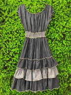 Charcoal Tiered Boho Dress