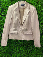 Champagne Satin Tailored Blazer