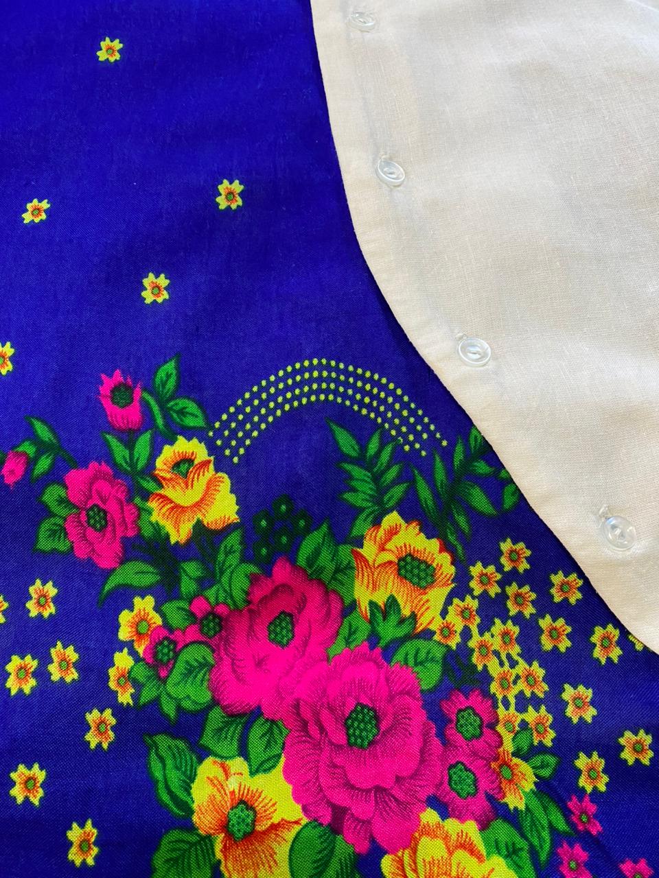 Colourblock Floral Statement Blouse