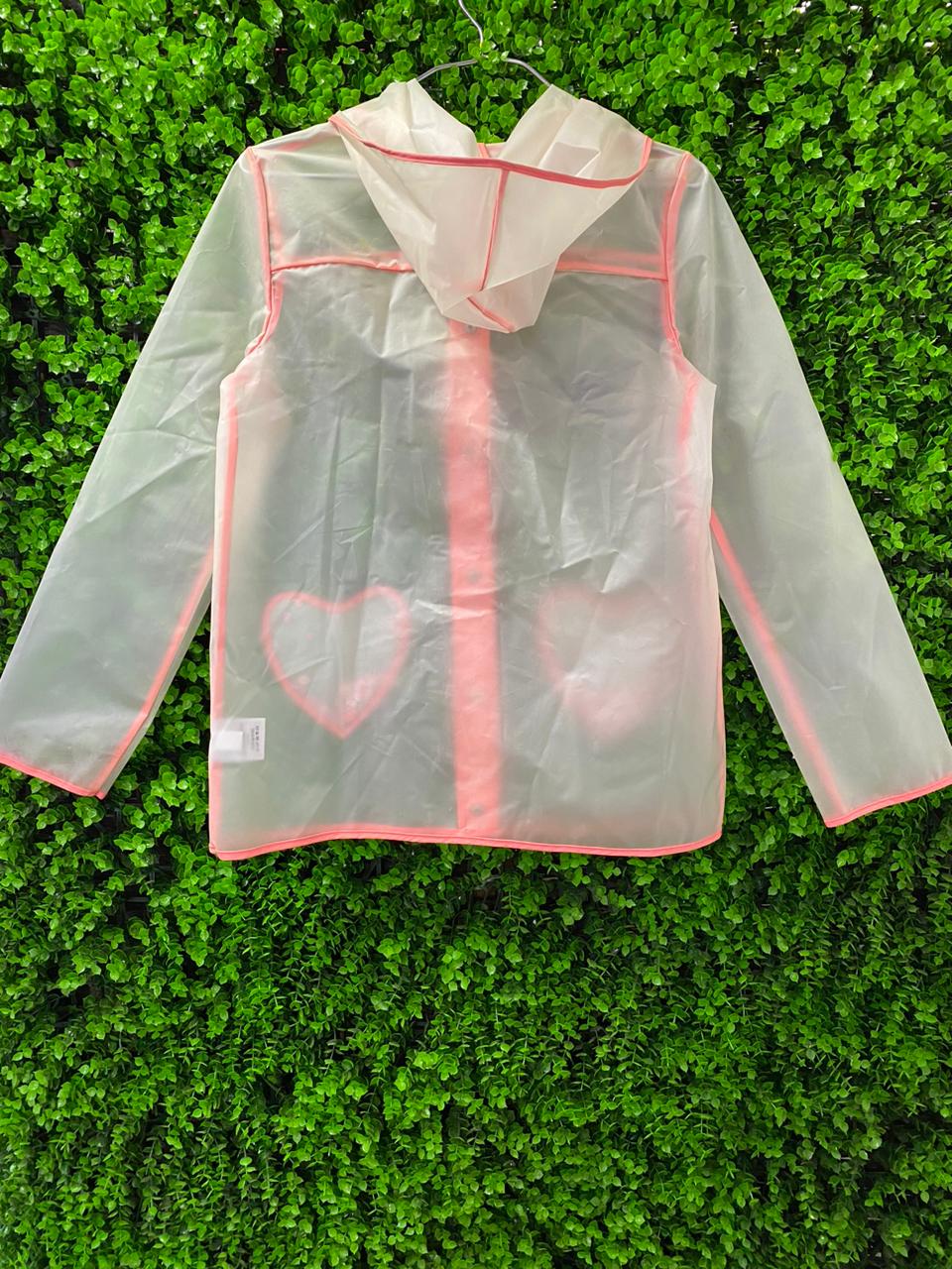 Sheer Heart Pocket Raincoat Jacket