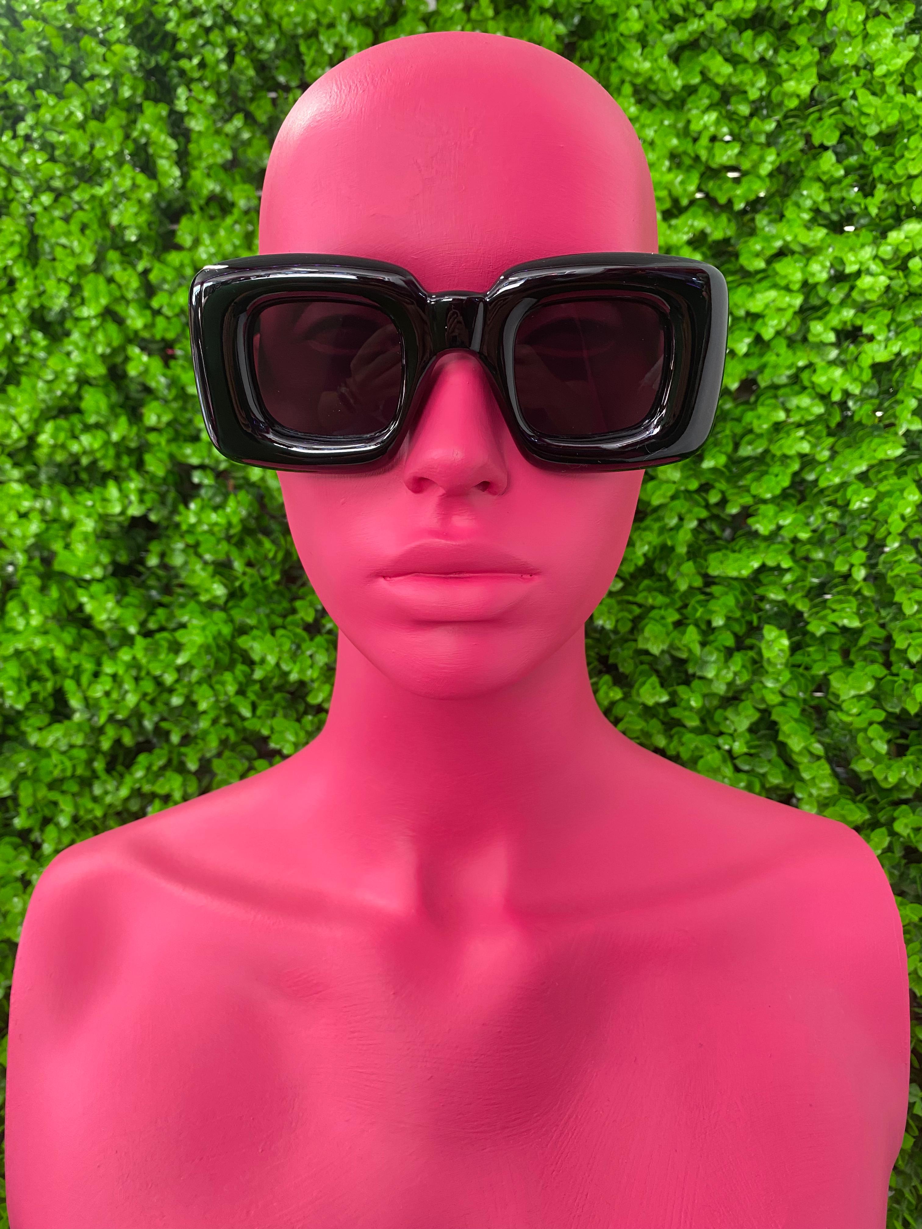 Oversized Black Square Sunglasses