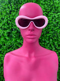 Ivory Sculpted Wrap Sunglasses