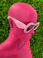 Ivory Sculpted Wrap Sunglasses