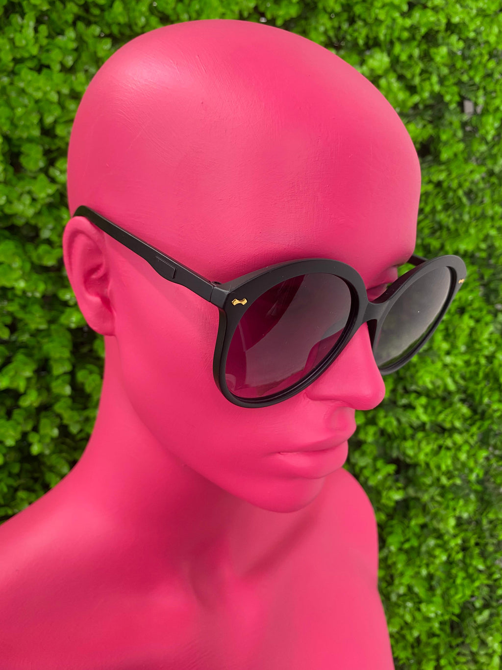 Black Slim Cat-Eye Sunglasses