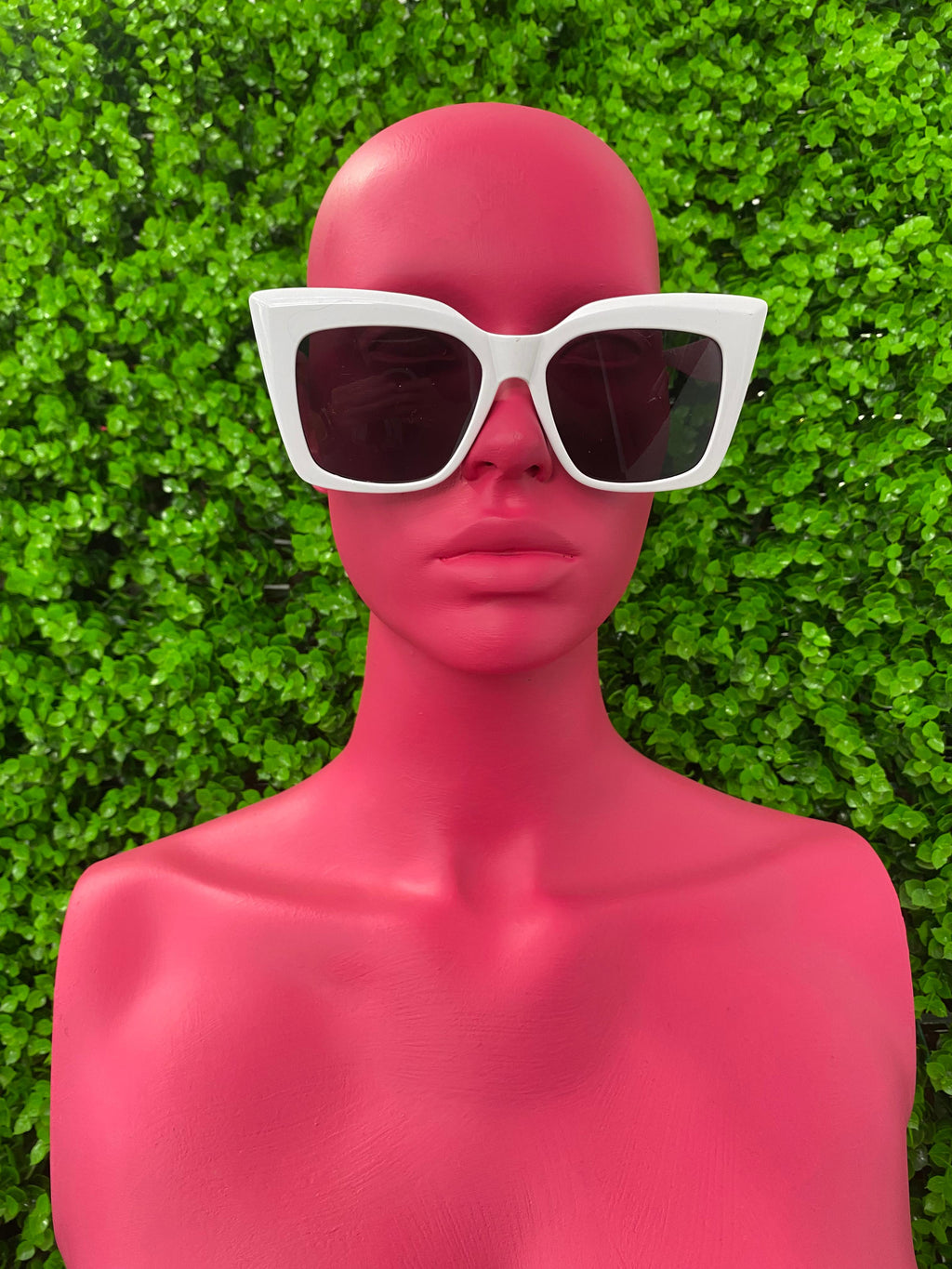 Ivory Geometric Cat-Eye Sunglasses