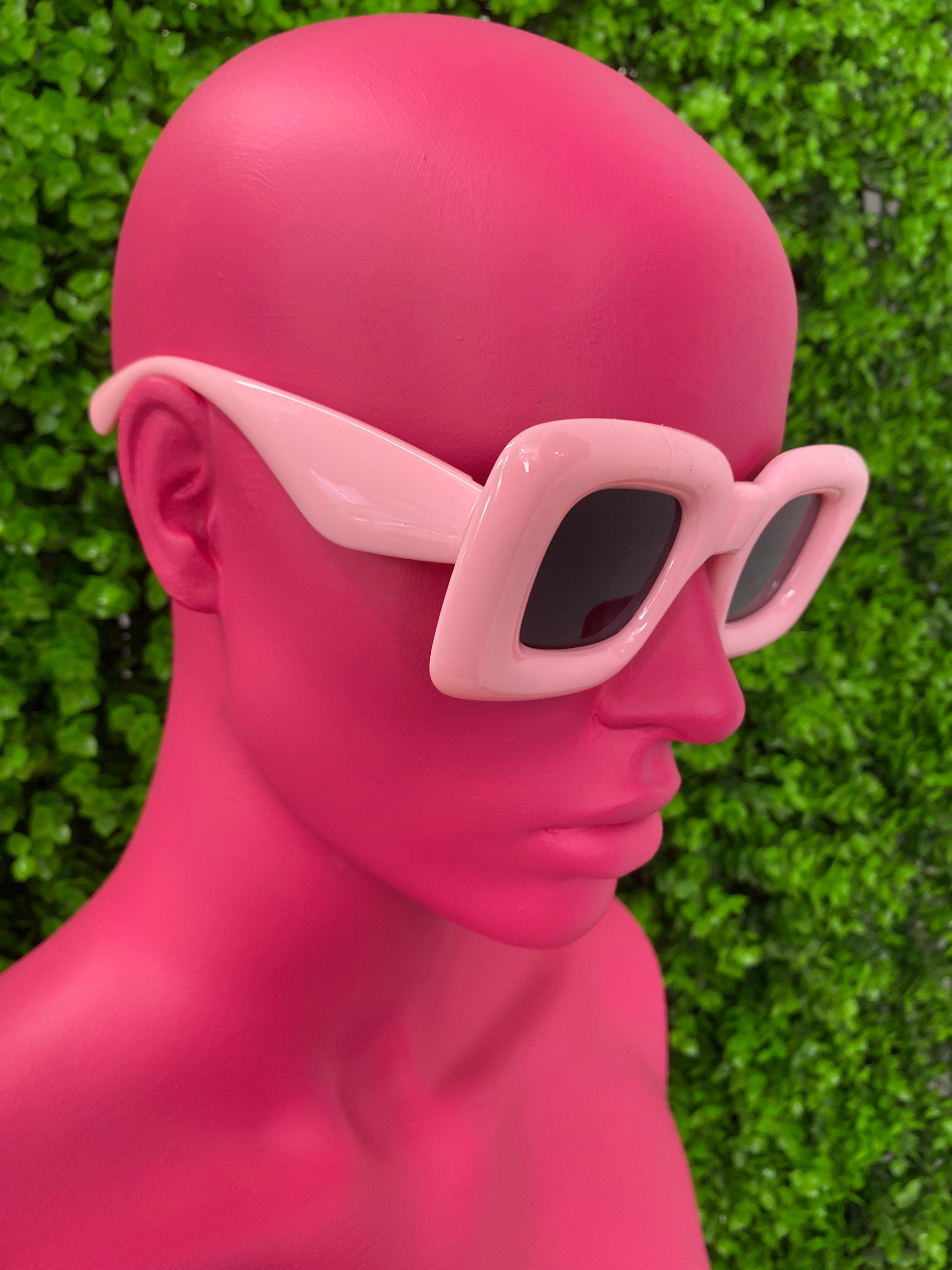 Blush Sculpted Square Sunglasses