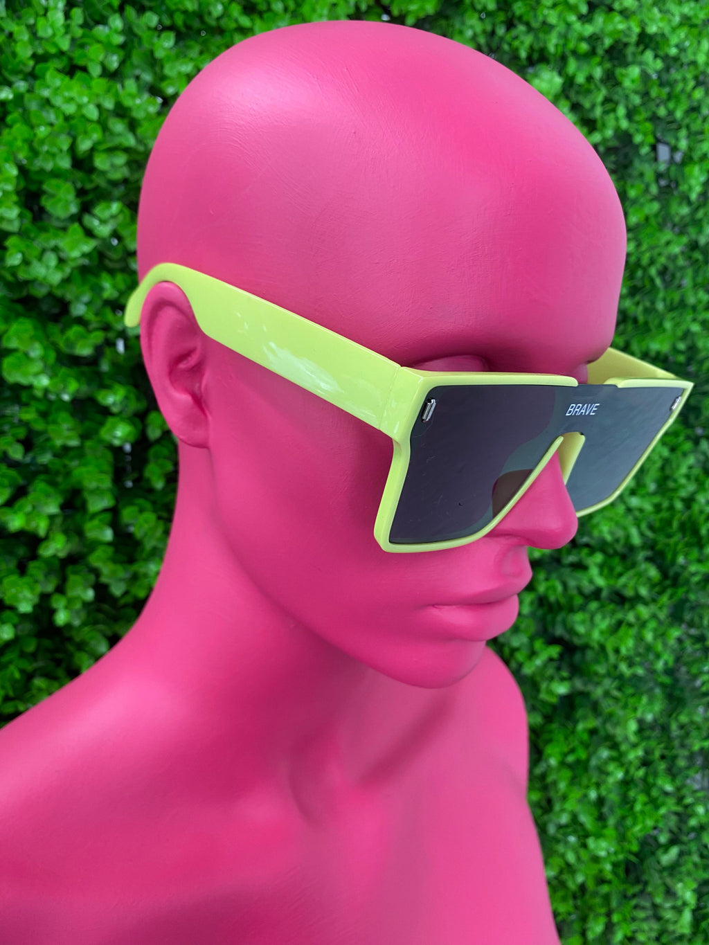 Black Angular Visor Sunglasses