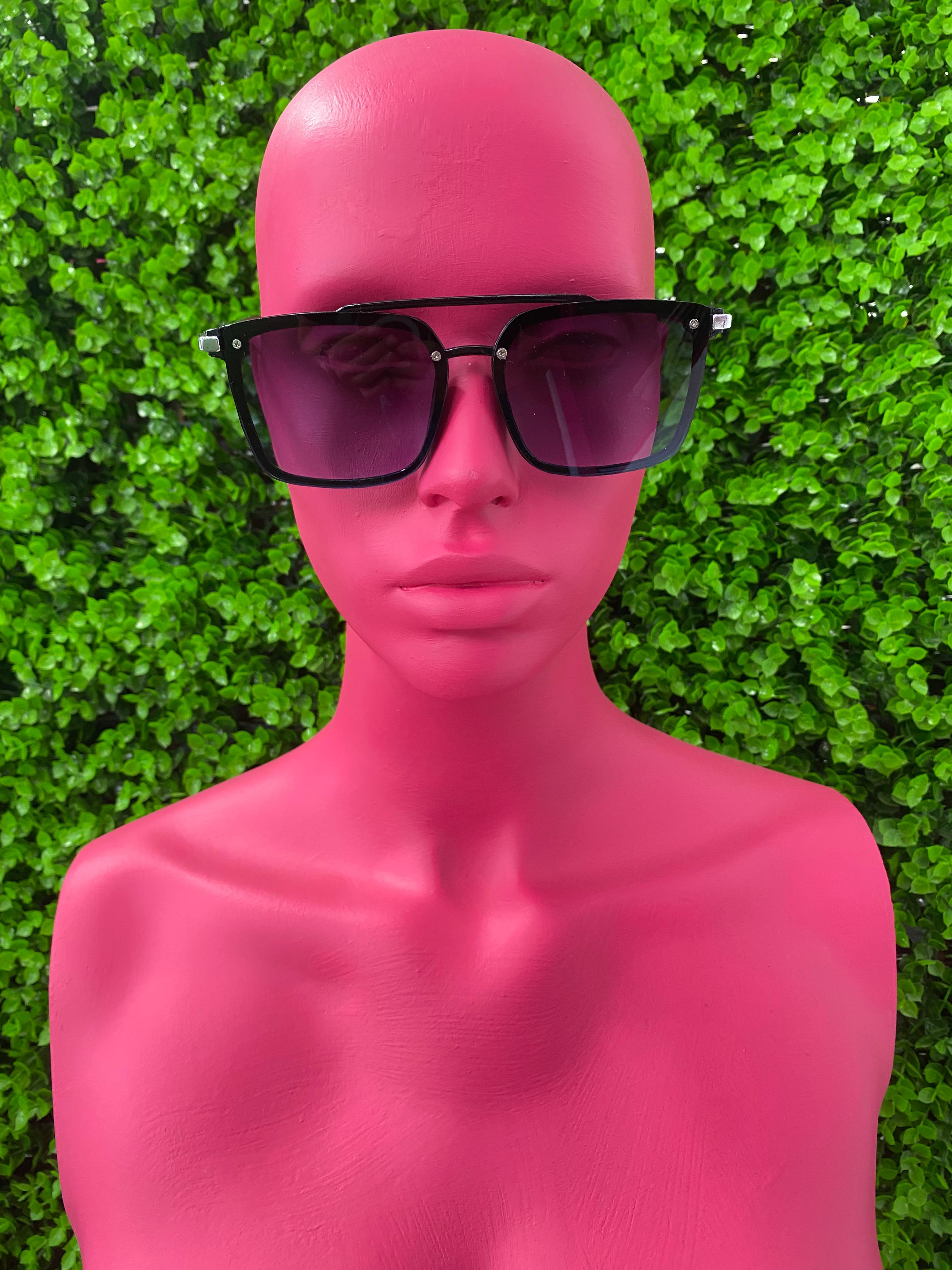 Black Gradient Square Sunglasses